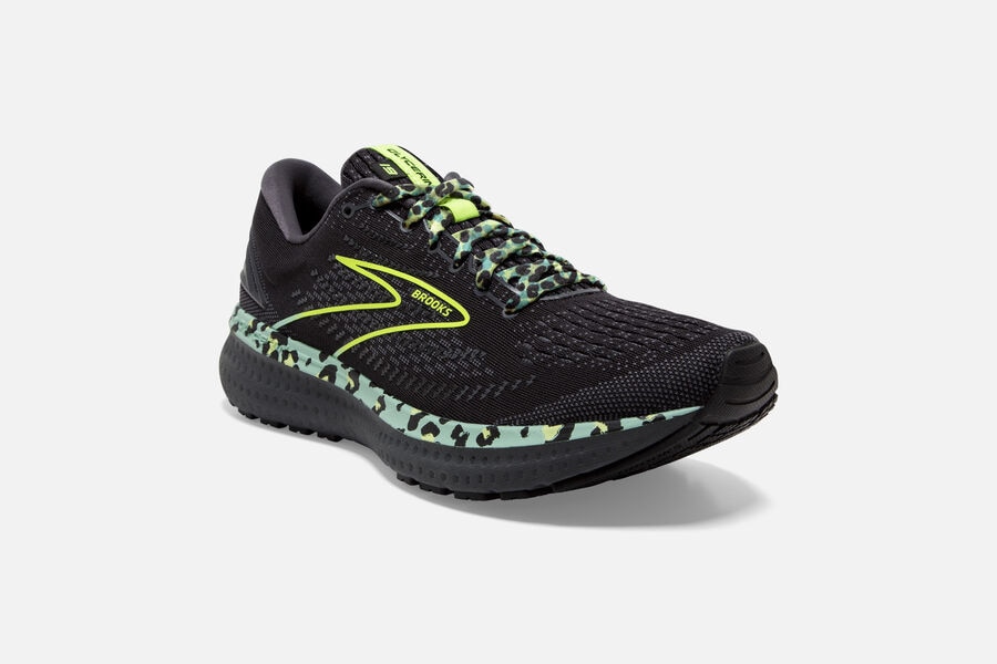 Brooks Running Shoes - Glycerin 19 Road Womens - Black/Green - PCJ-608435